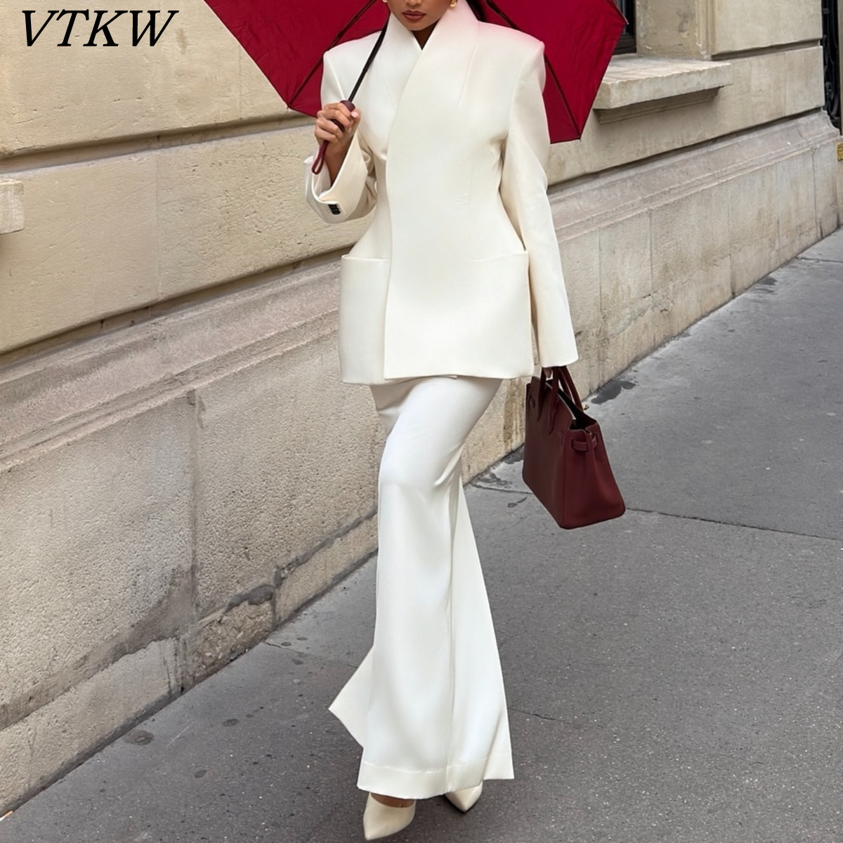Women'S Elegant Formal Wear - VTKW 2026 New Elegant Women's White