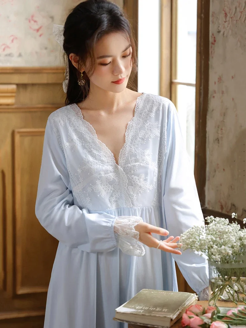Women Cotton Ruffles Lace V-Ne - Victorian Women'S Formal Wear ulasan dan harga