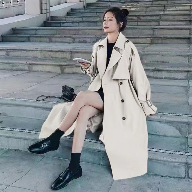 New Streetwear Loose Trench Co - Trench Coat Formal ulasan dan harga