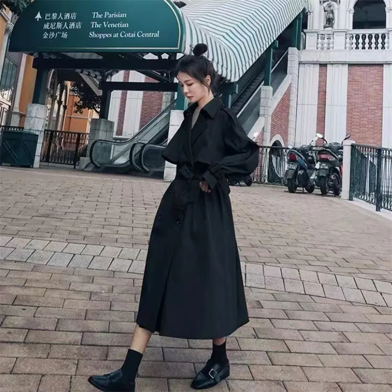 New Streetwear Loose Trench Co - Trench Coat Formal ulasan dan harga