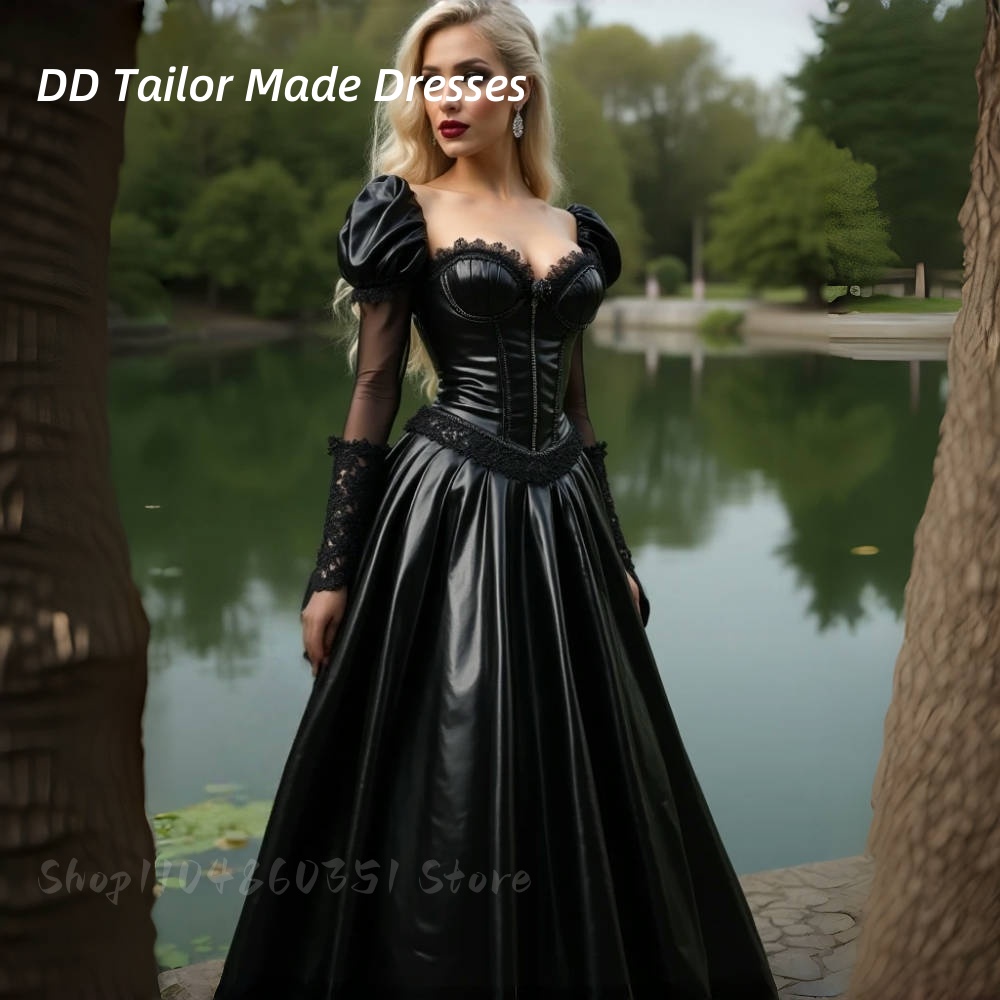 Shiny PU Leather Evening Dress - Victorian Women'S Formal Wear ulasan dan harga