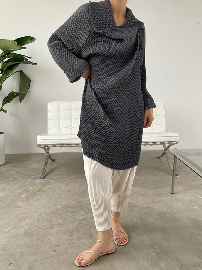 YUDX Miyake These 2024 Spring  - Trench Coat Formal ulasan dan harga