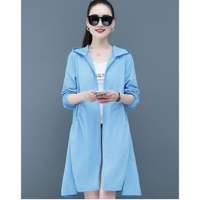 Thin Sunscreen Clothing Women  - Trench Coat Formal ulasan dan harga