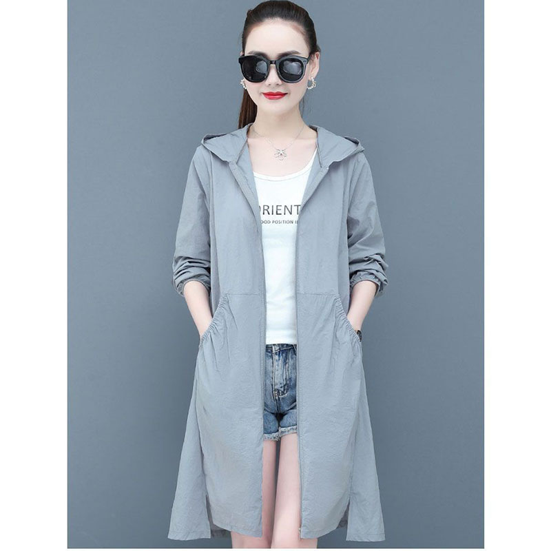 Thin Sunscreen Clothing Women  - Trench Coat Formal ulasan dan harga