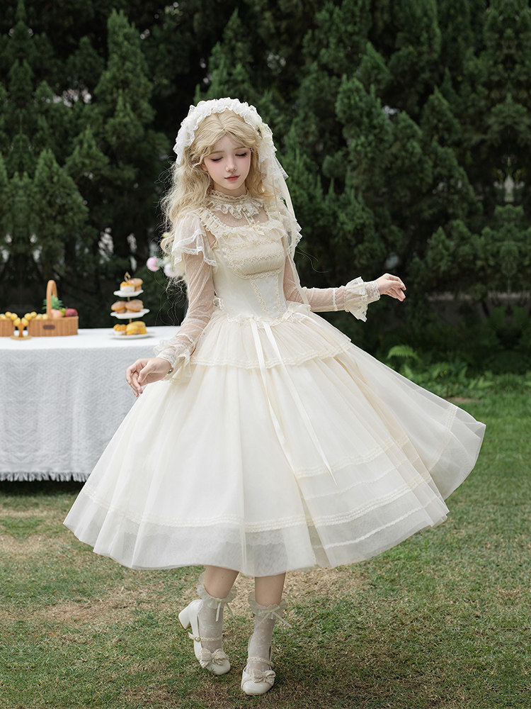 White Lolita Jsk Dress Wedding - Victorian Women'S Formal Wear ulasan dan harga