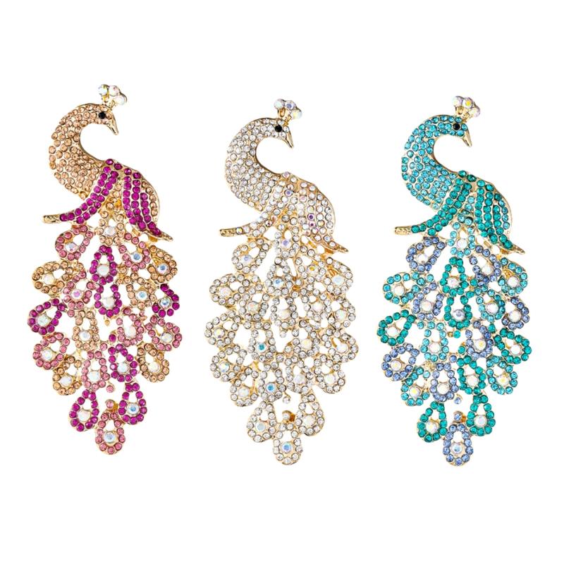 Unique Peacock Brooch Pin For  - Women Formal Wear Look ulasan dan harga