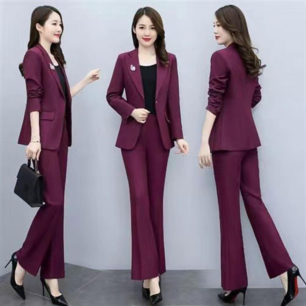 2 Pcs/Set Lady Formal Coat Pan - Women'S Formal Wear Suit ulasan dan harga