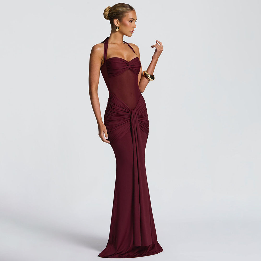 Elegant Patchwork Maxi Dress f - Women'S Elegant Formal Wear ulasan dan harga