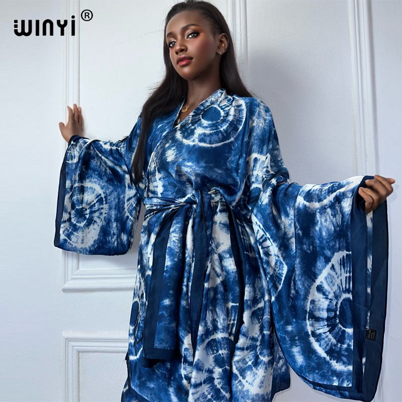 WINYI print kimono with belt a - Young Women'S Formal Wear ulasan dan harga