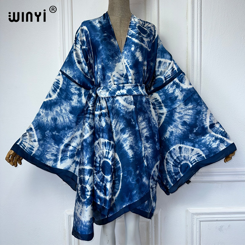 WINYI print kimono with belt a - Young Women'S Formal Wear ulasan dan harga