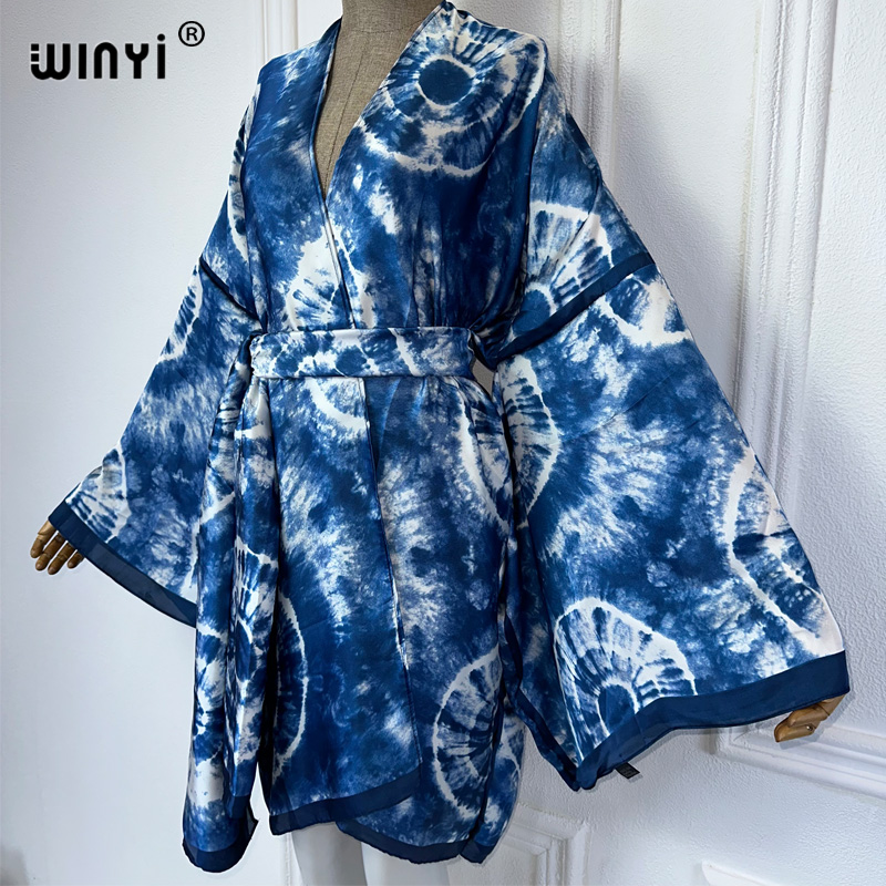 WINYI print kimono with belt a - Young Women'S Formal Wear ulasan dan harga