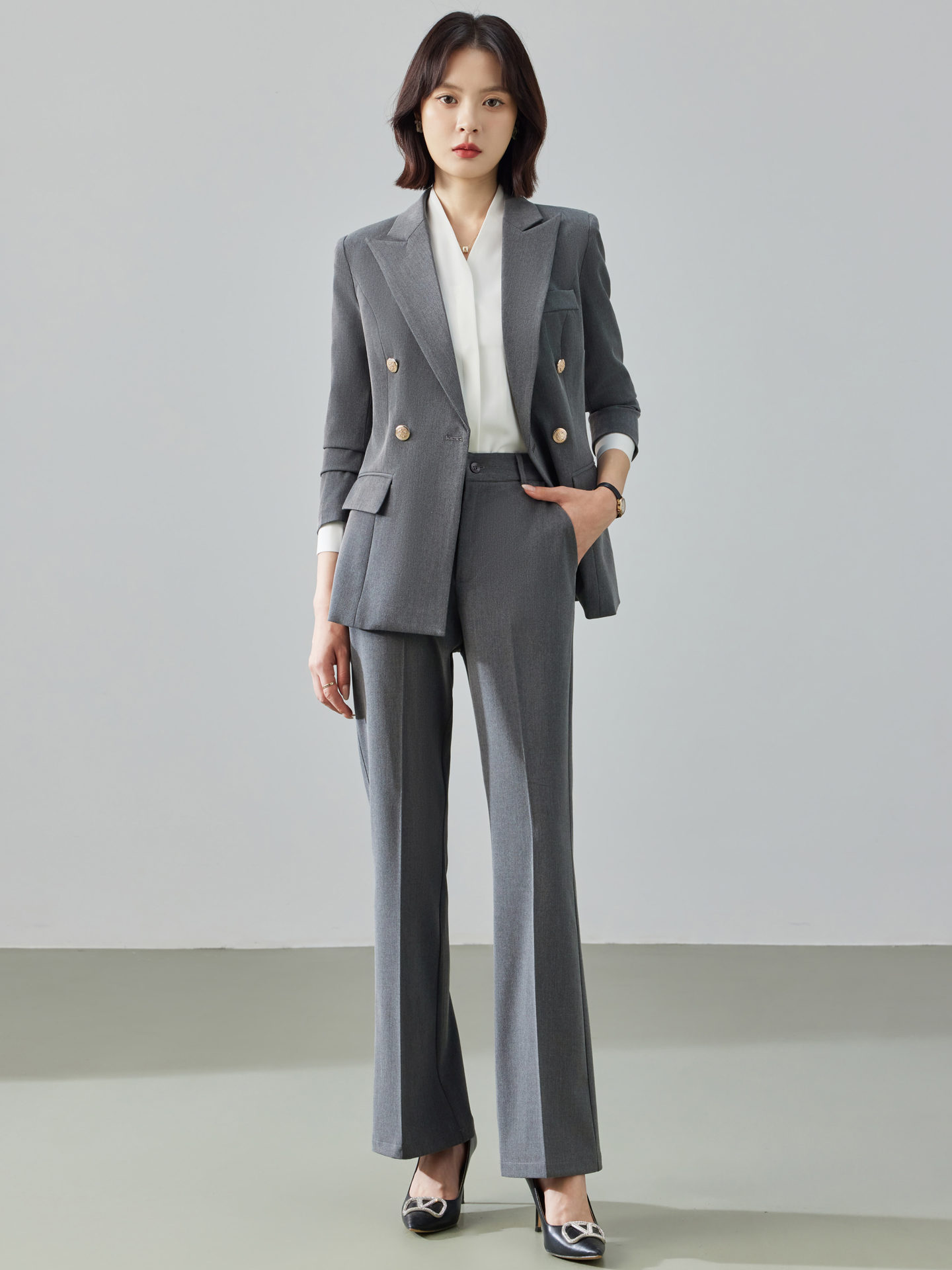 Cobalt Blue Suit Set for Women - Women Formal Wear Look ulasan dan harga